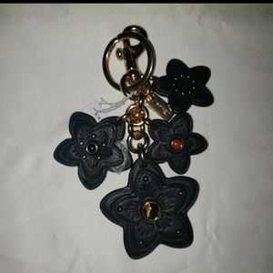 Coach flower keychain